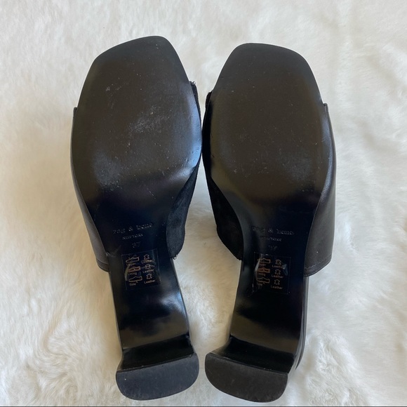 Rag & Bone Myla Suede Leather Studded Mules | Sz 7 - Picture 9 of 10